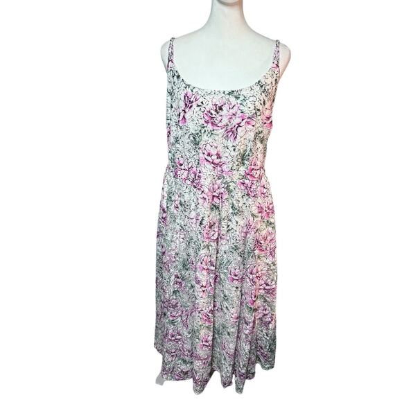 torrid Dresses & Skirts - TORRID Womens Plus Size White Floral Lace Tiered Midi Dress Floral Ivory Size 2X